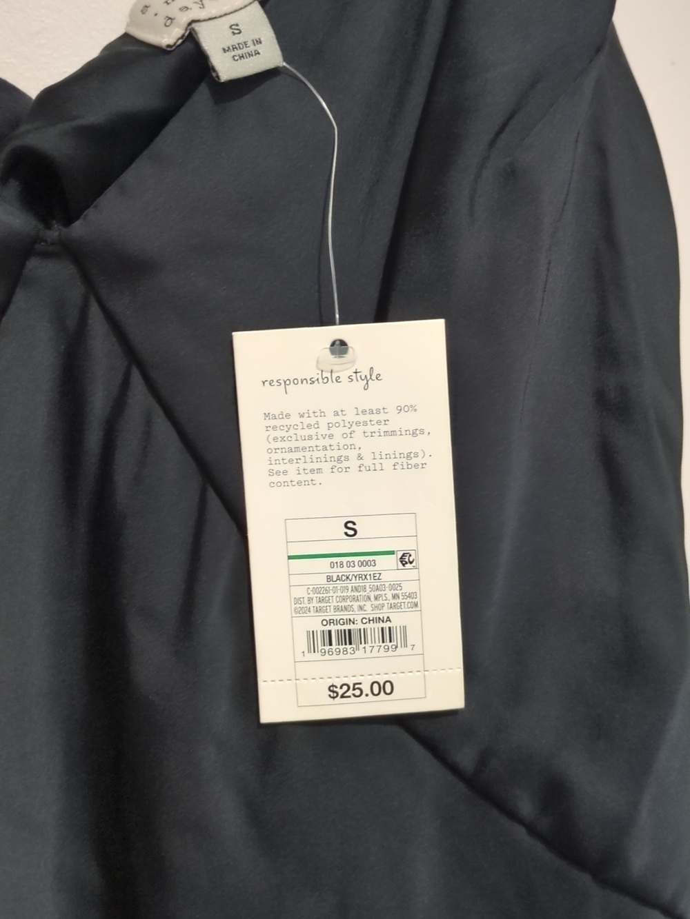 Black Slip Maxi Dress with Spaghetti Straps - Picture 2 of 4